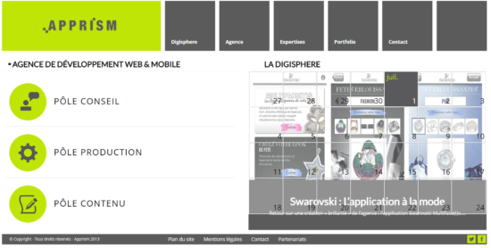 Capture d'écran du site Apprism.com