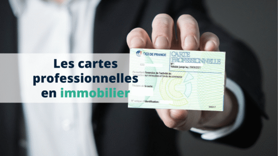 Carte professionnelle d'agent immobilier