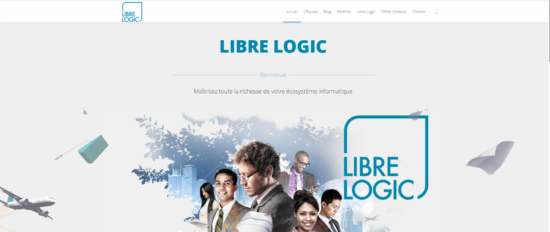 Capture d'écran du site internet Libre Logic